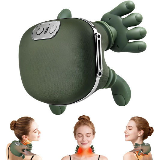 Shoulder & Neck Massager - Deep Tissue Massage to Relieve Muscle Tension, Home & Office Use (Green)