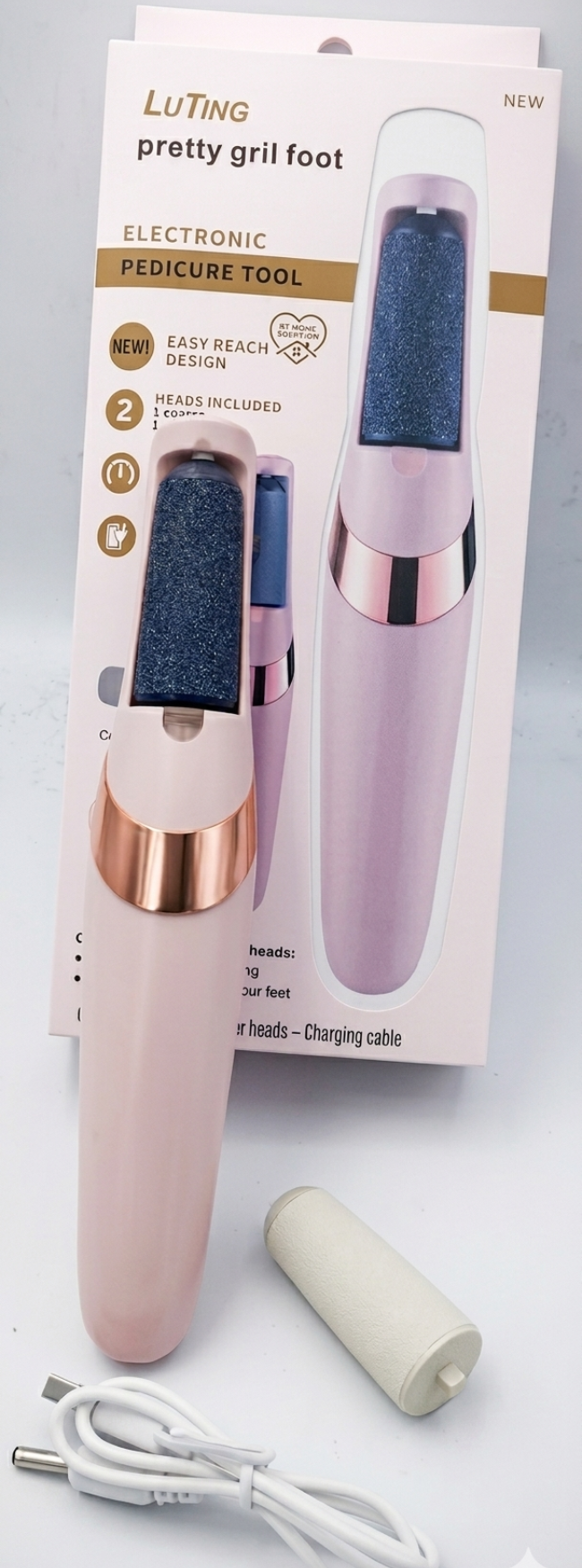 Electric Callus Remover for Feet – Rechargeable Pedicure Tool for Dead Skin & Cracked Heels Removal