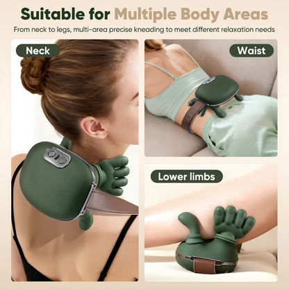 Shoulder & Neck Massager - Deep Tissue Massage to Relieve Muscle Tension, Home & Office Use (Green)
