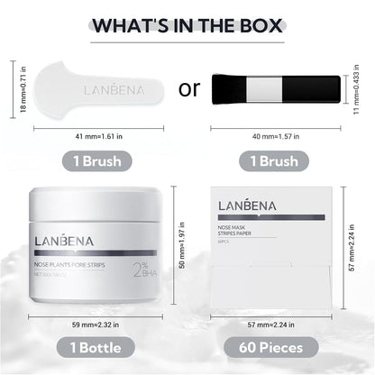 LANBENA 2% BHA Blackhead Removal Nose Mask – Deep Pore Cleansing Treatment