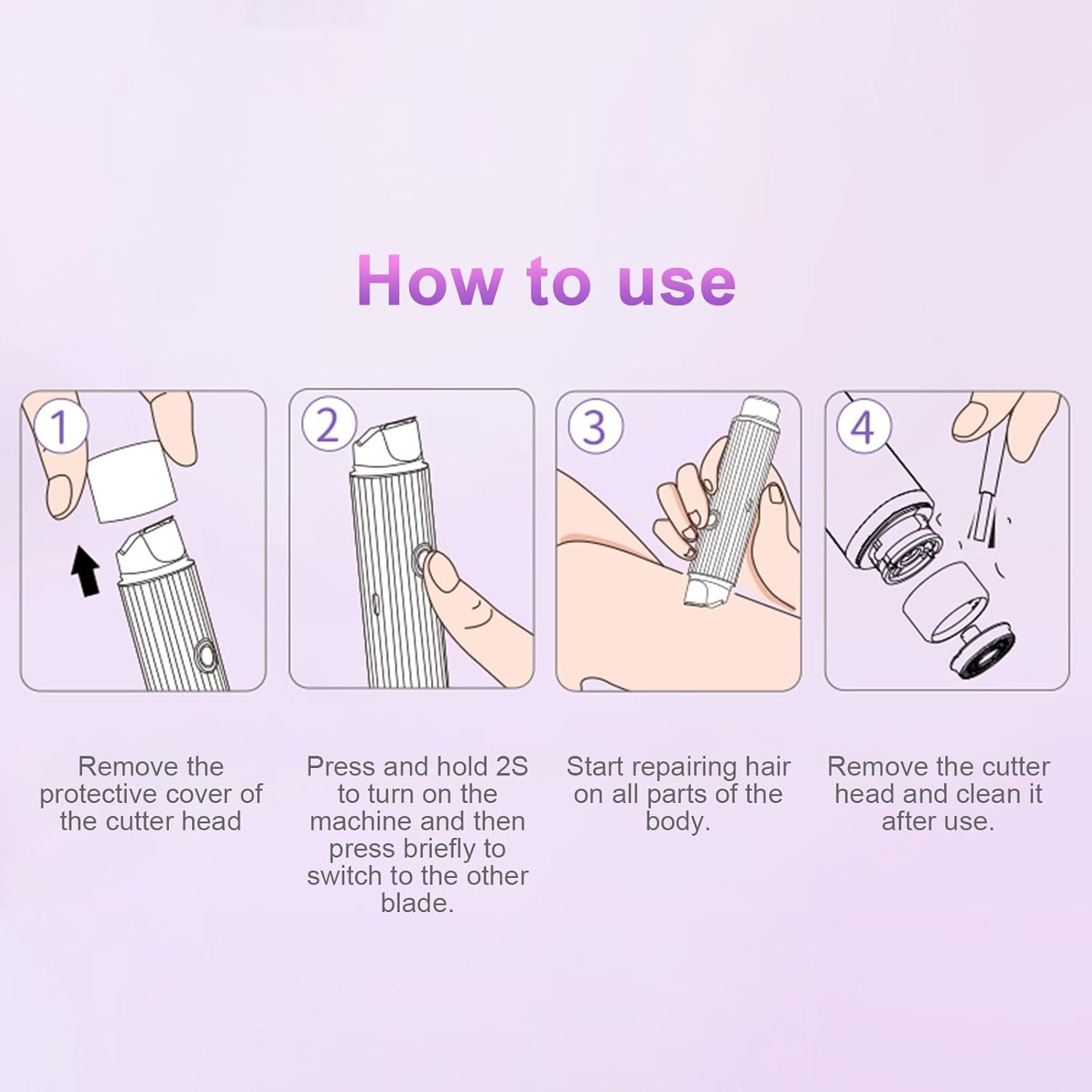 Double Head Electric Shaver | Rechargeable Hair & Beard Trimmer - Ifrah Mart