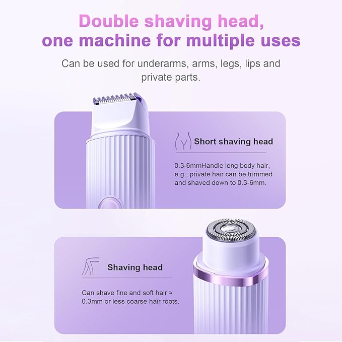 Double Head Electric Shaver | Rechargeable Hair & Beard Trimmer - Ifrah Mart