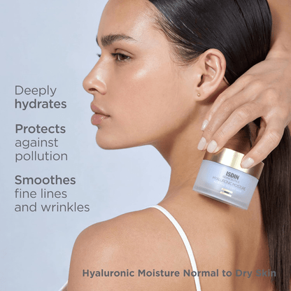ISDIN Isdinceutics Hyaluronic Moisture Face Cream | Hydrating Hyaluronic Acid Moisturizer for Soft & Radiant Skin – 50ml - Ifrah Mart