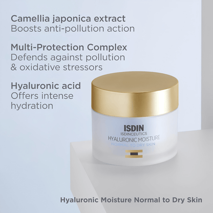 ISDIN Isdinceutics Hyaluronic Moisture Face Cream | Hydrating Hyaluronic Acid Moisturizer for Soft & Radiant Skin – 50ml - Ifrah Mart