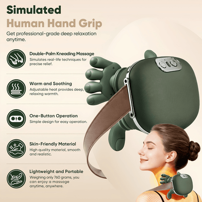 Shoulder & Neck Massager | Deep Kneading Shiatsu Massage Device - Ifrah Mart